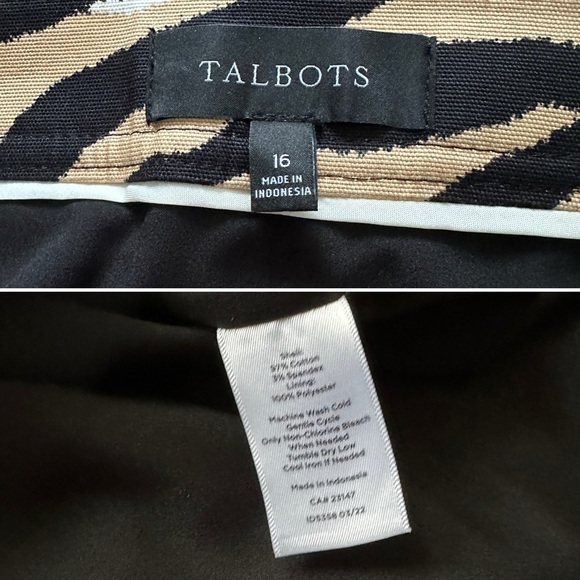 Talbots Multicolor A-Line Tiger Animal Print Skirt Women’s Plus Size 16 EUC - Picture 15 of 16